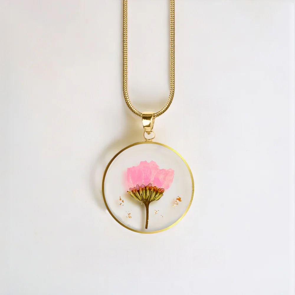 Mint & Lily Pressed Birth Flower Necklace