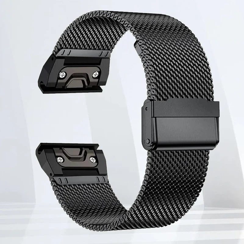 Garmin Stainless Steel Band - Durable Metal Strap Bracelet
