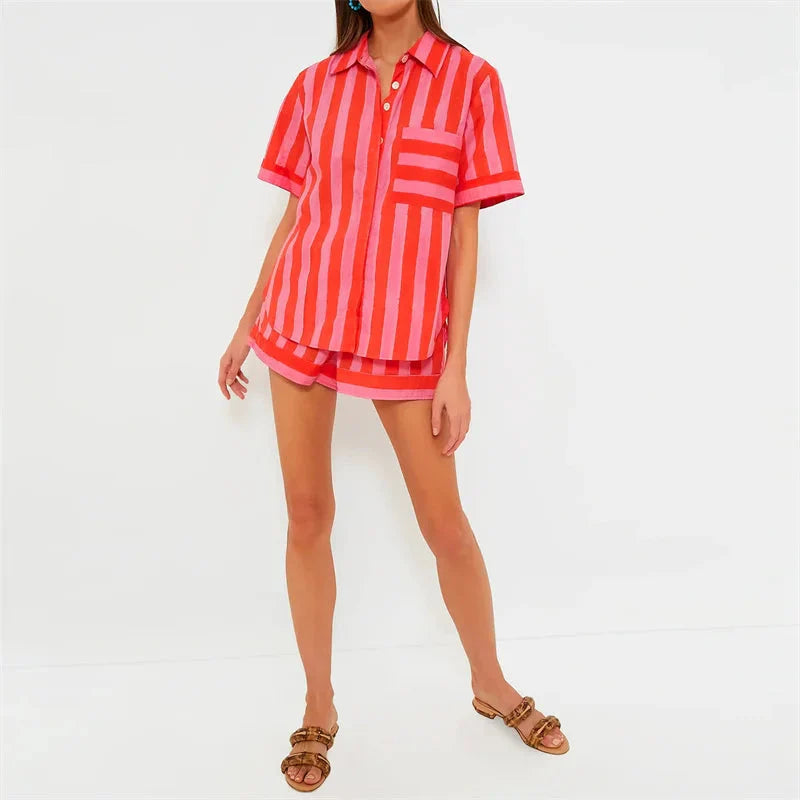 đ Lamuusaa 2-Piece Striped Summer Set â 2000s Streetwear Revival