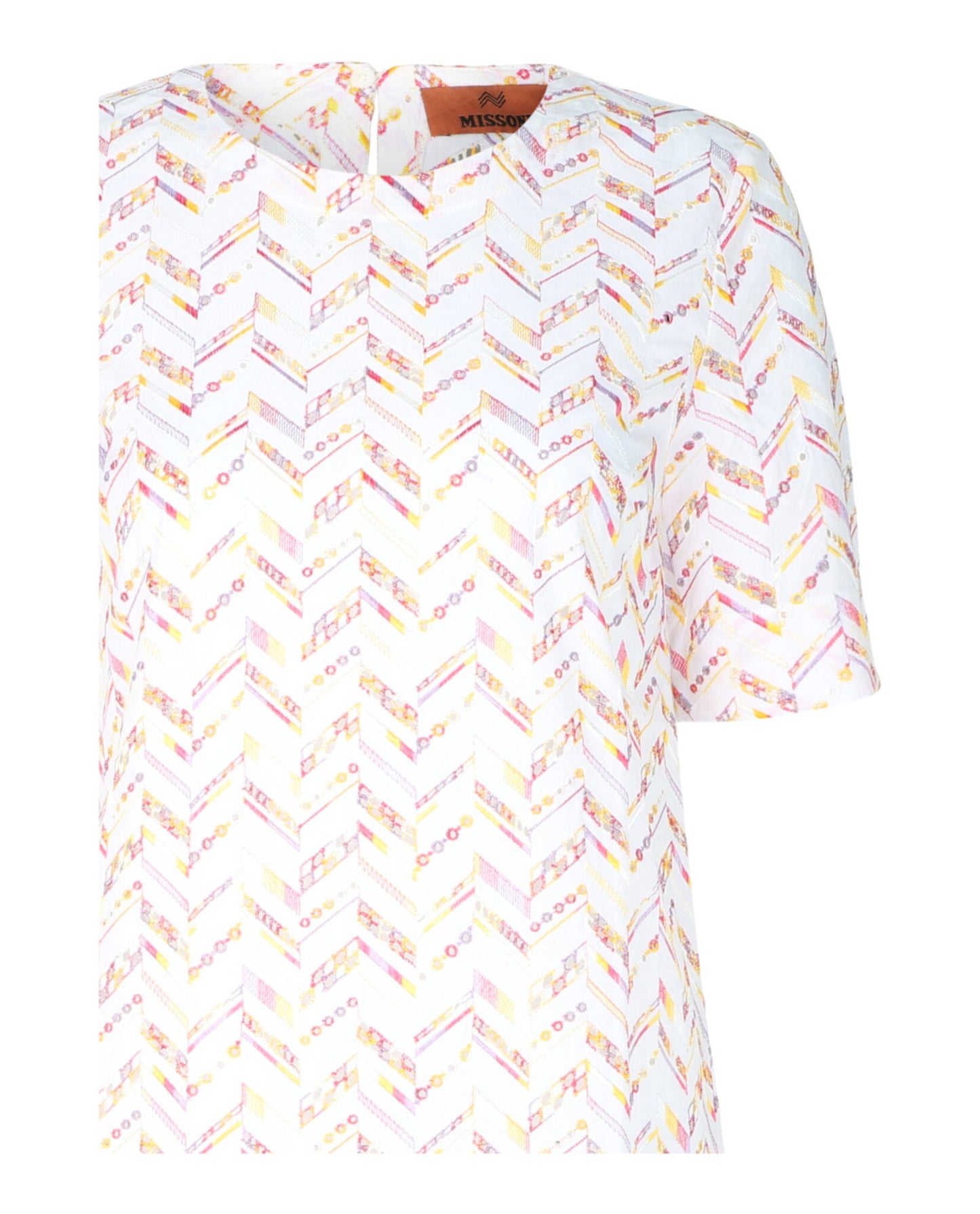 M Missoni Embroidered Zig-Zag Mini Dress