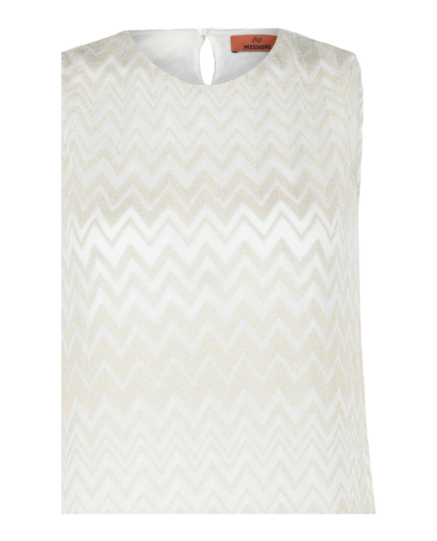 M Missoni Metallic Zigzag Print Shift Dress