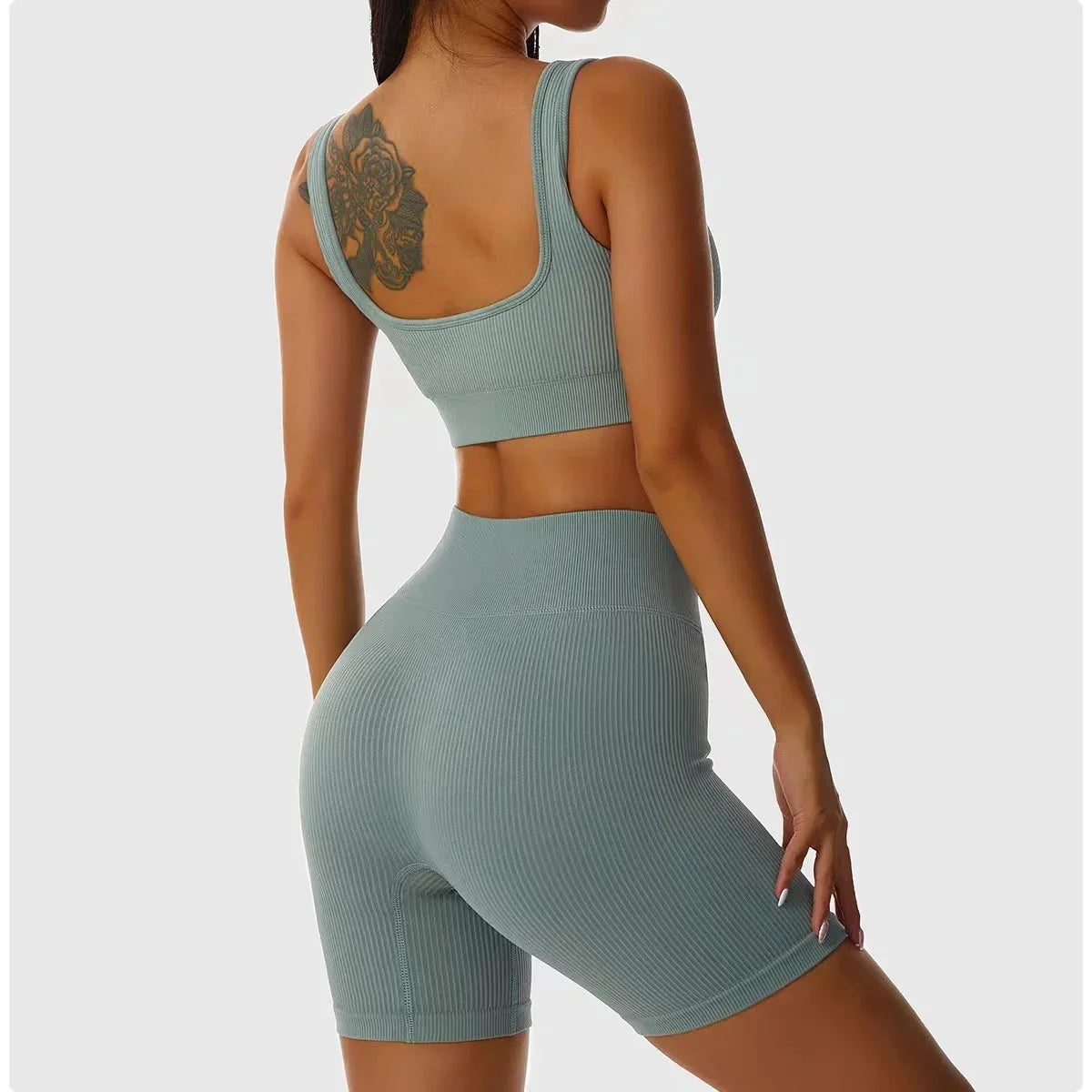 đ¤ Ribbed Seamless Yoga Set