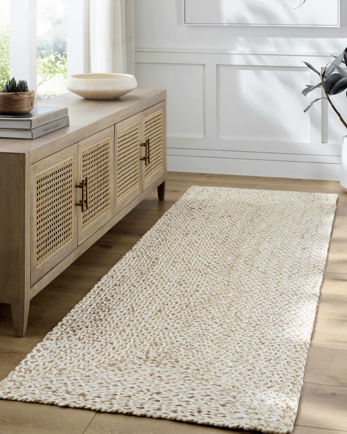 Elkie Cream Jute Area Rug