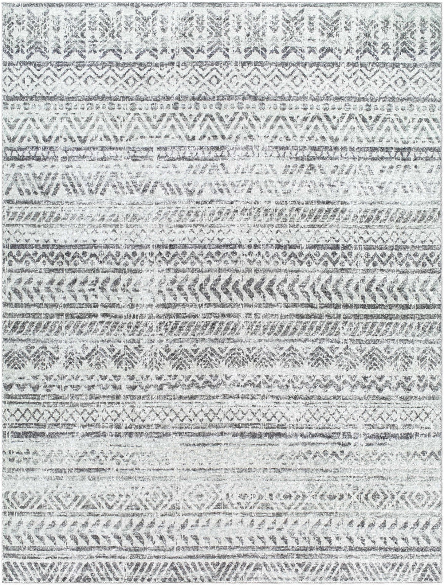 Ianna Light Gray Washable Area Rug - Clearance