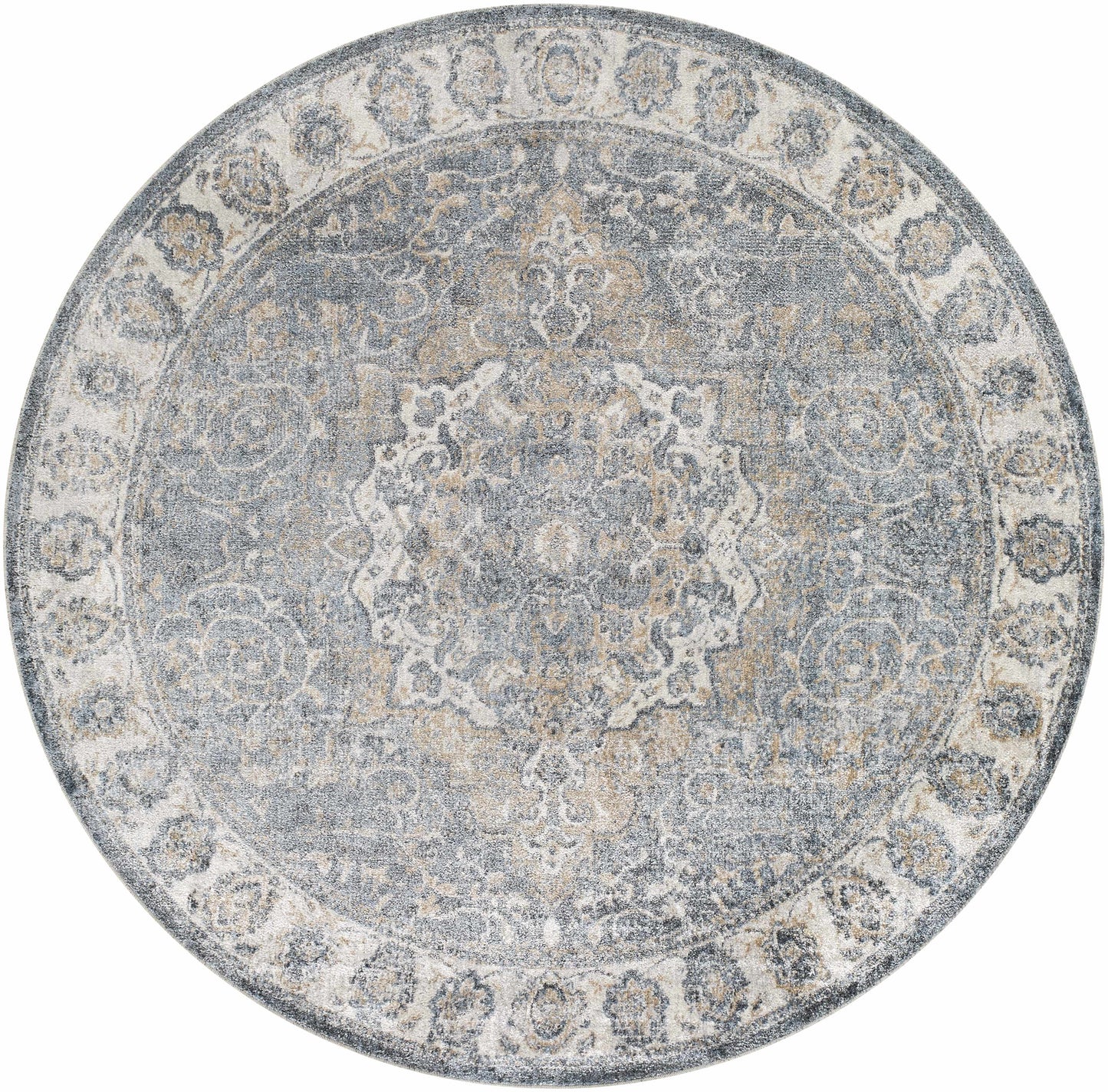 Aurum Blue Washable Area Rug - Clearance