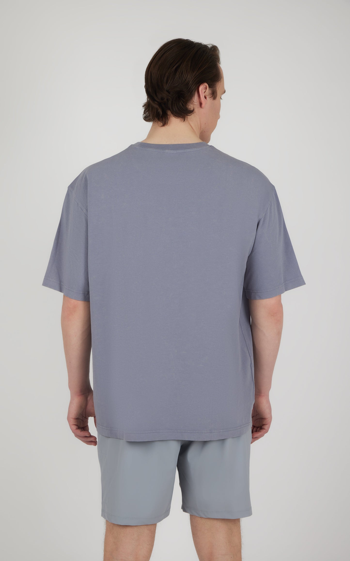 Mens Acid Wash Oversized Boxy Crew Neck Tee