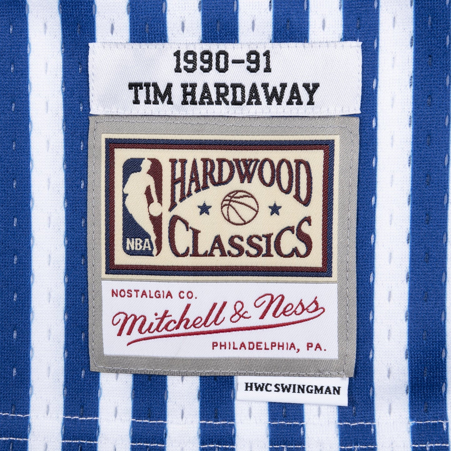 Mitchell & Ness Men's NBA Striped Swingman Jersey Gs Warriors 1990 Tim Hardaway