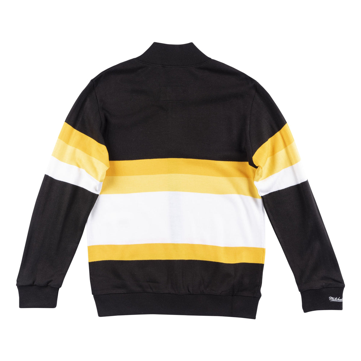Mitchell & Ness Men's NFL Front Stripe Full Zip Sweater Pittsburgh Steelers