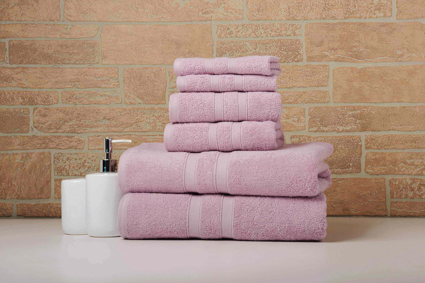 Bibb Home 6 Piece Egyptian Cotton Towel Set