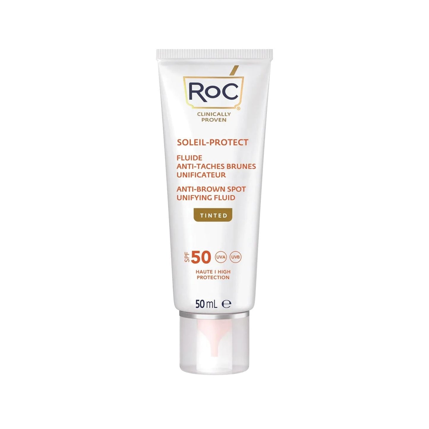 RoC SPF 50+ Anti-Dark Spot Face Sunscreen: Tone Evening & Powerful Sun Protection, 50ml