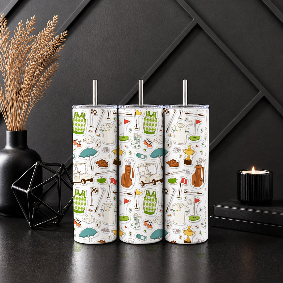 Golf Sticker Wallpaper Tumbler — Sip Society USA