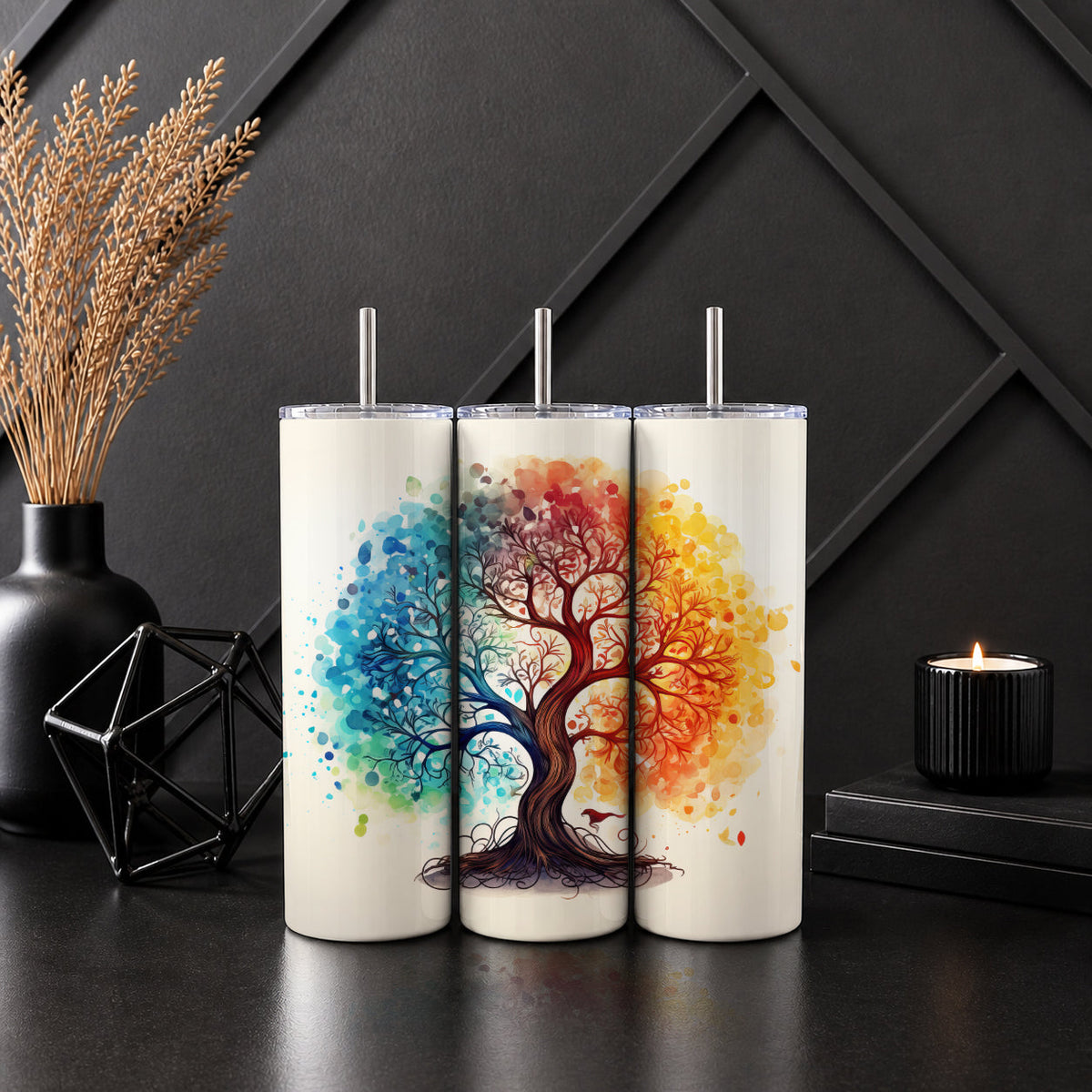 Tree of Life Panorama Stainless‑Steel Tumbler — Sip Society USA