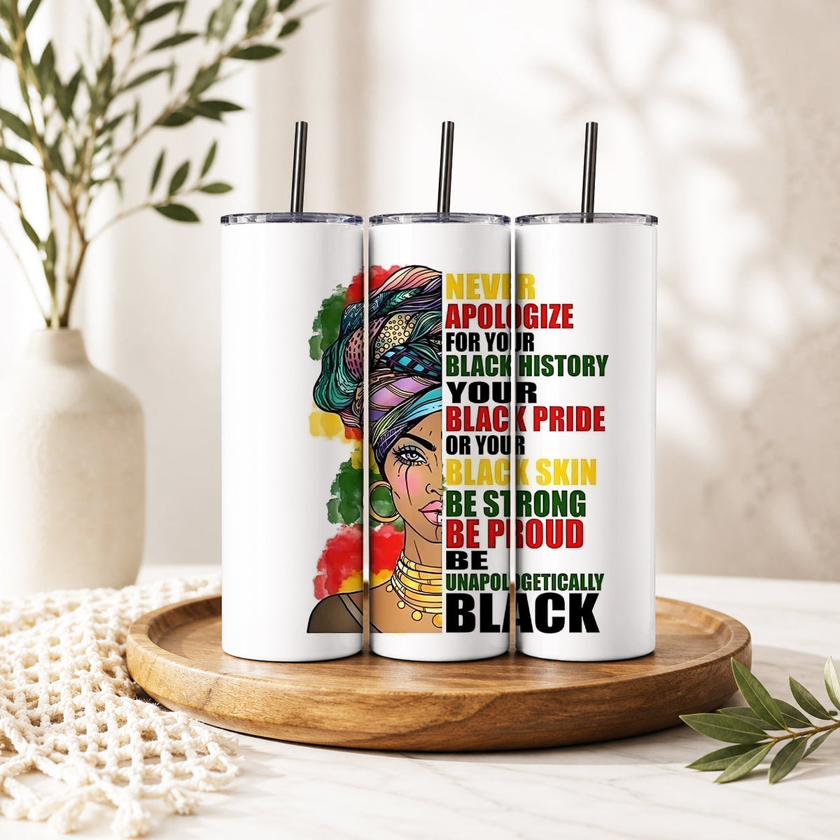Unapologetically Black Pride Stainless‑Steel Tumbler — Sip Society USA