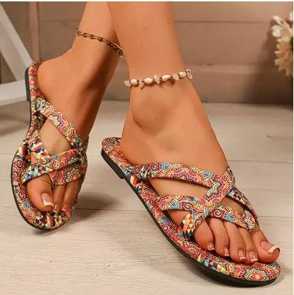 Women’s Boho Flat Printed Sandals