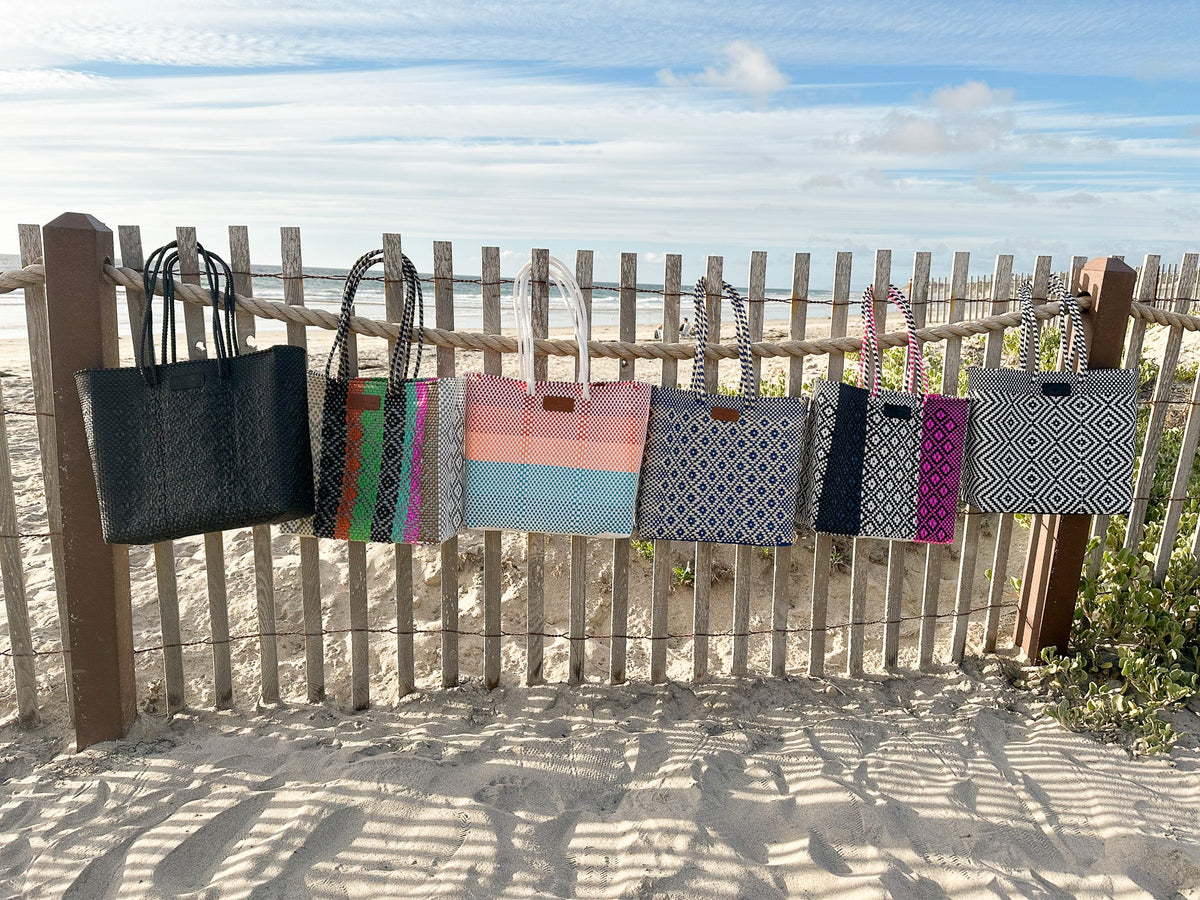 All Black Woven Tote