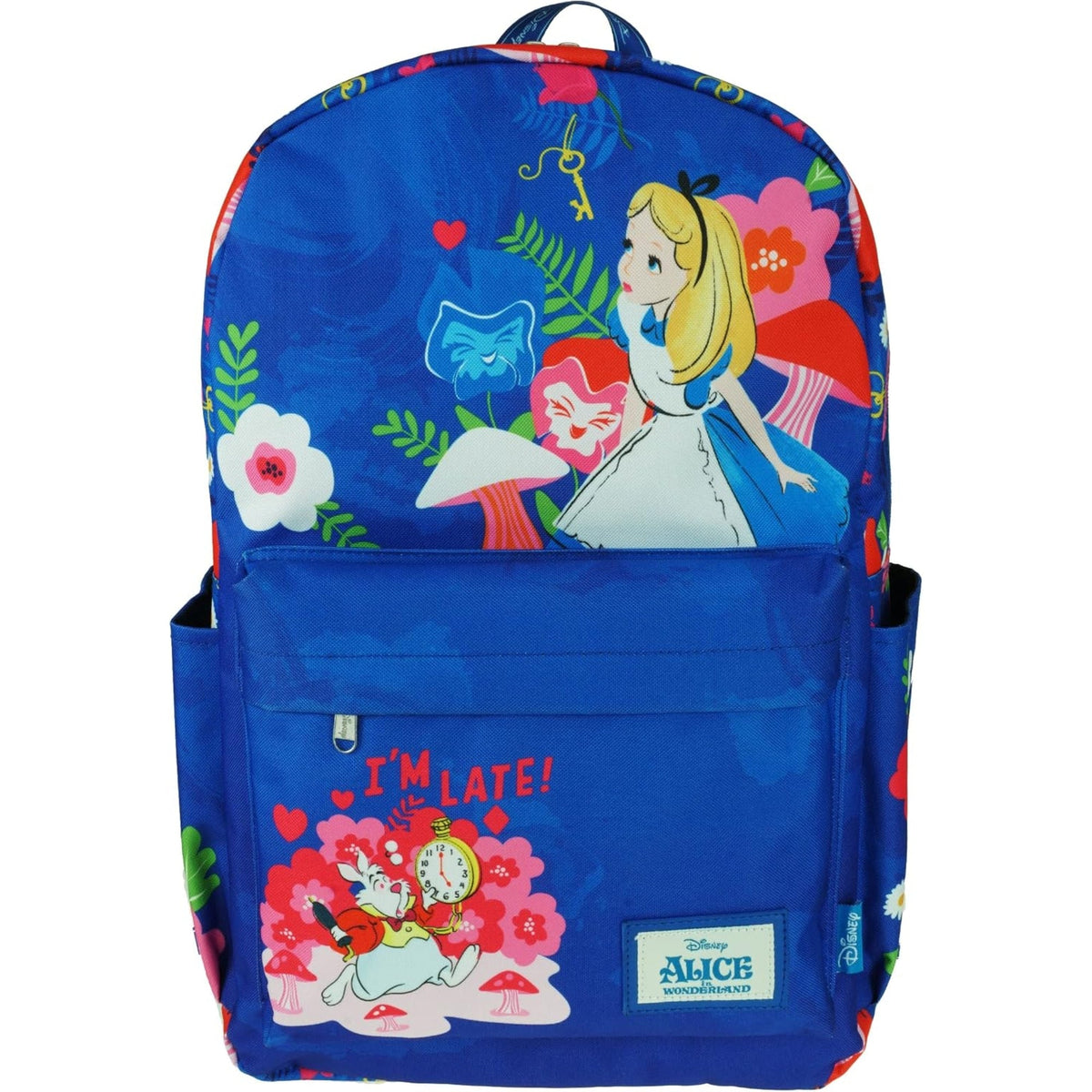 Disney Alice in Wonderland 17” All Over Print Junior Backpack for Kids