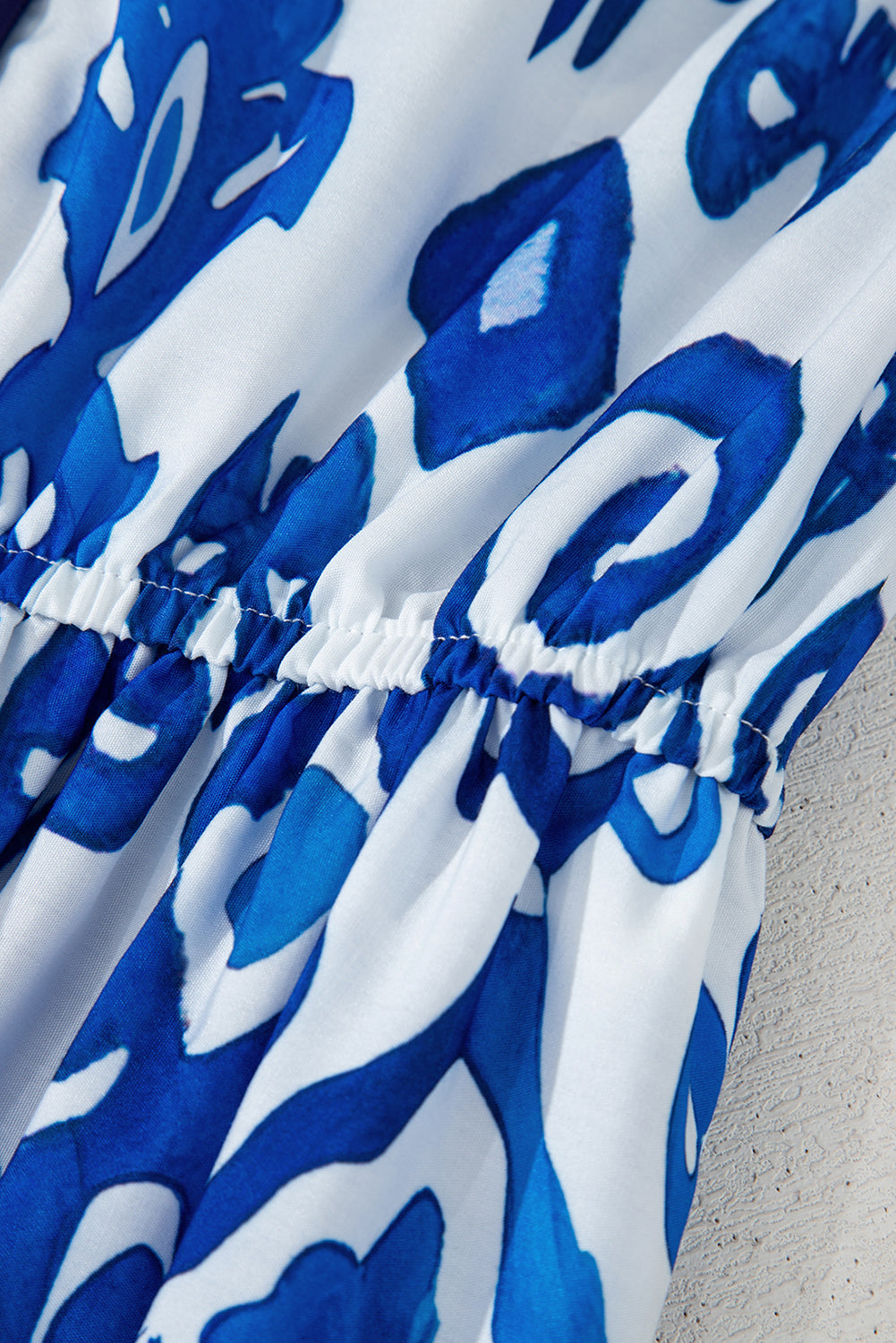 Julietta Floral Puff Short Sleeve V Neck High Waist Maxi Dress by Threaded Pear