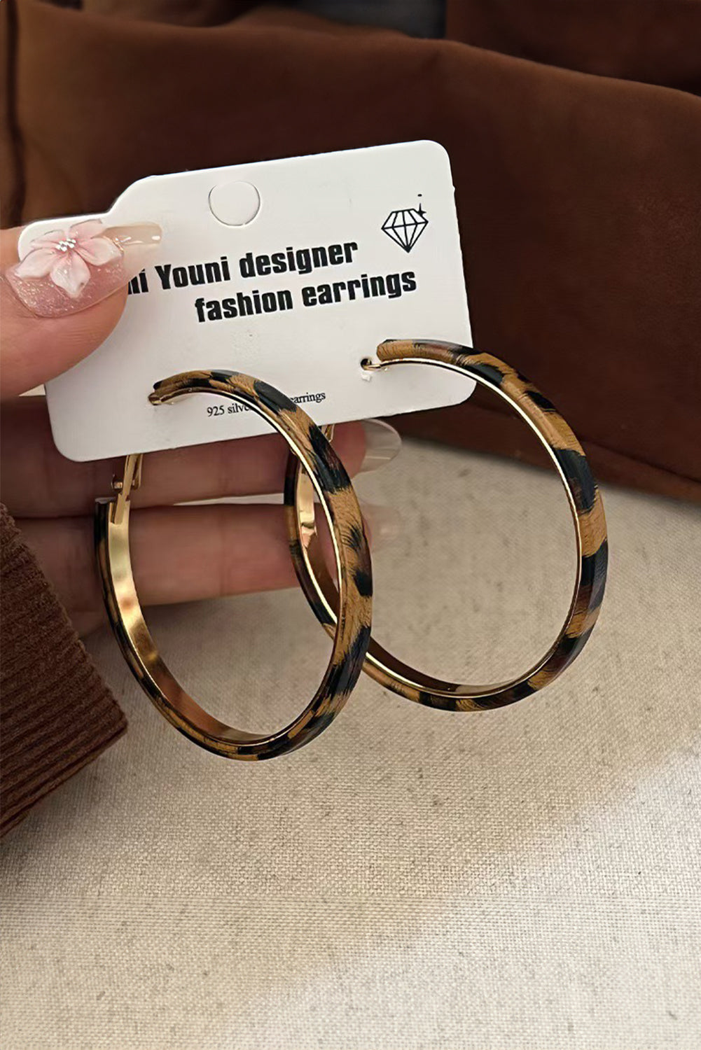 Threaded Pear Sajira Stainless alloy Hoop Earrings