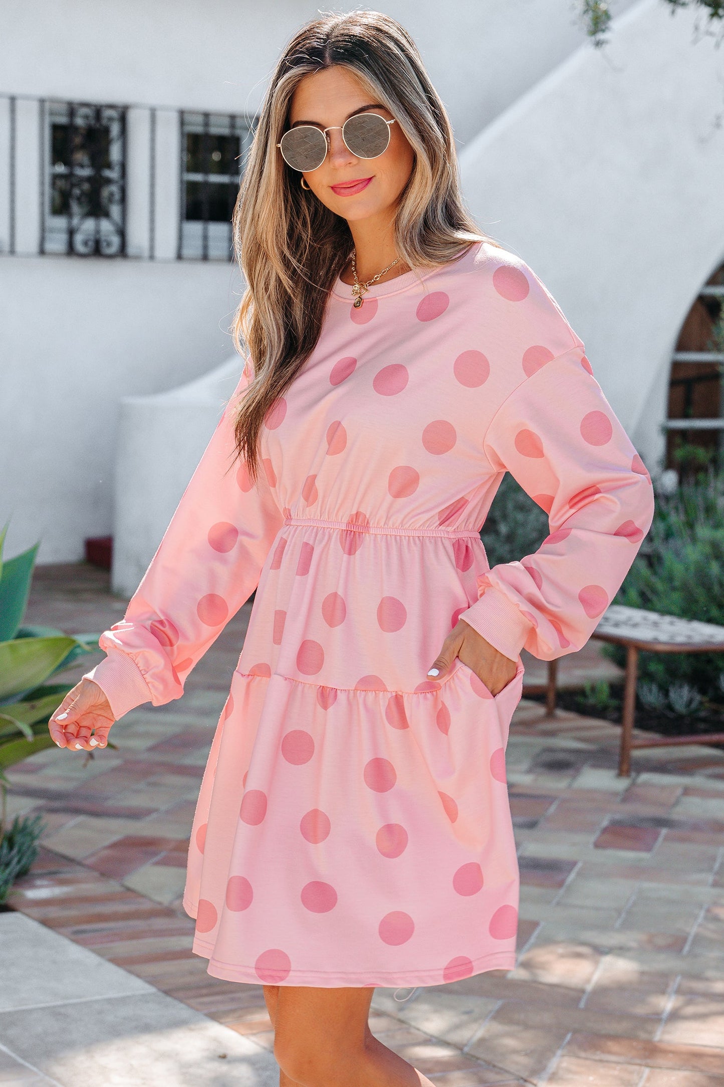 Threaded Pear Anna Sleeve Flared Mini Dress