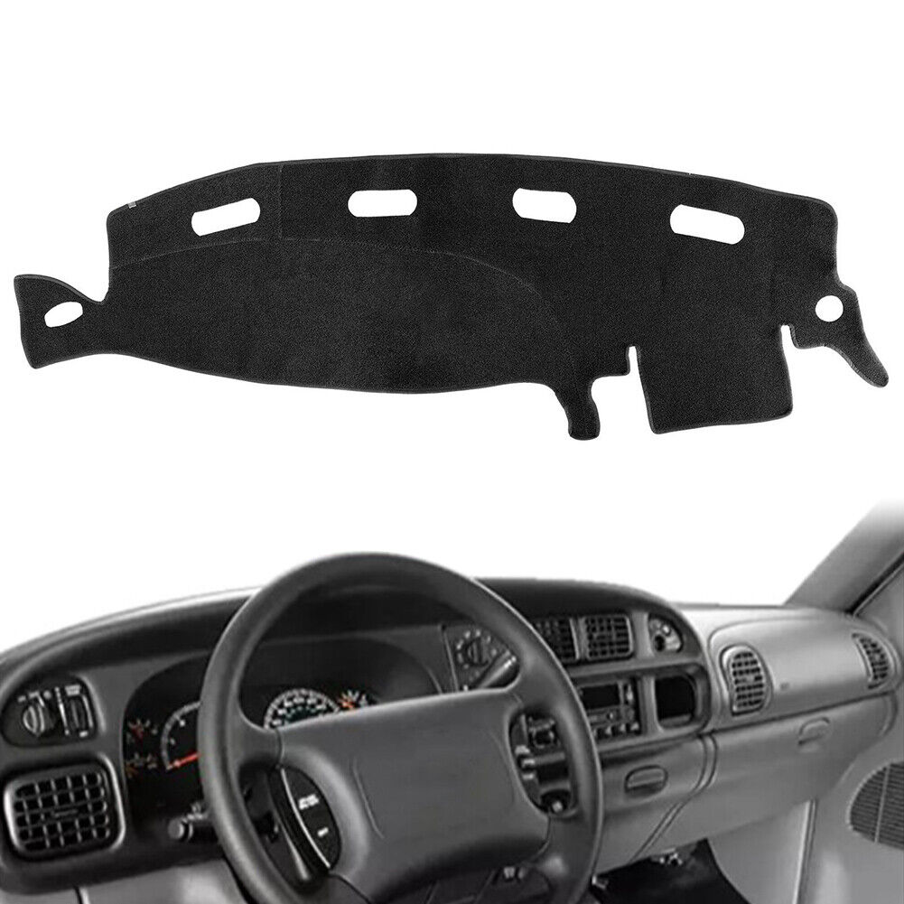 Prime Goods Dashboard Mat Dash Cover Carpet for 1998-2001 Dodge Ram 1500 2500 3500 Dash-Mat - Black