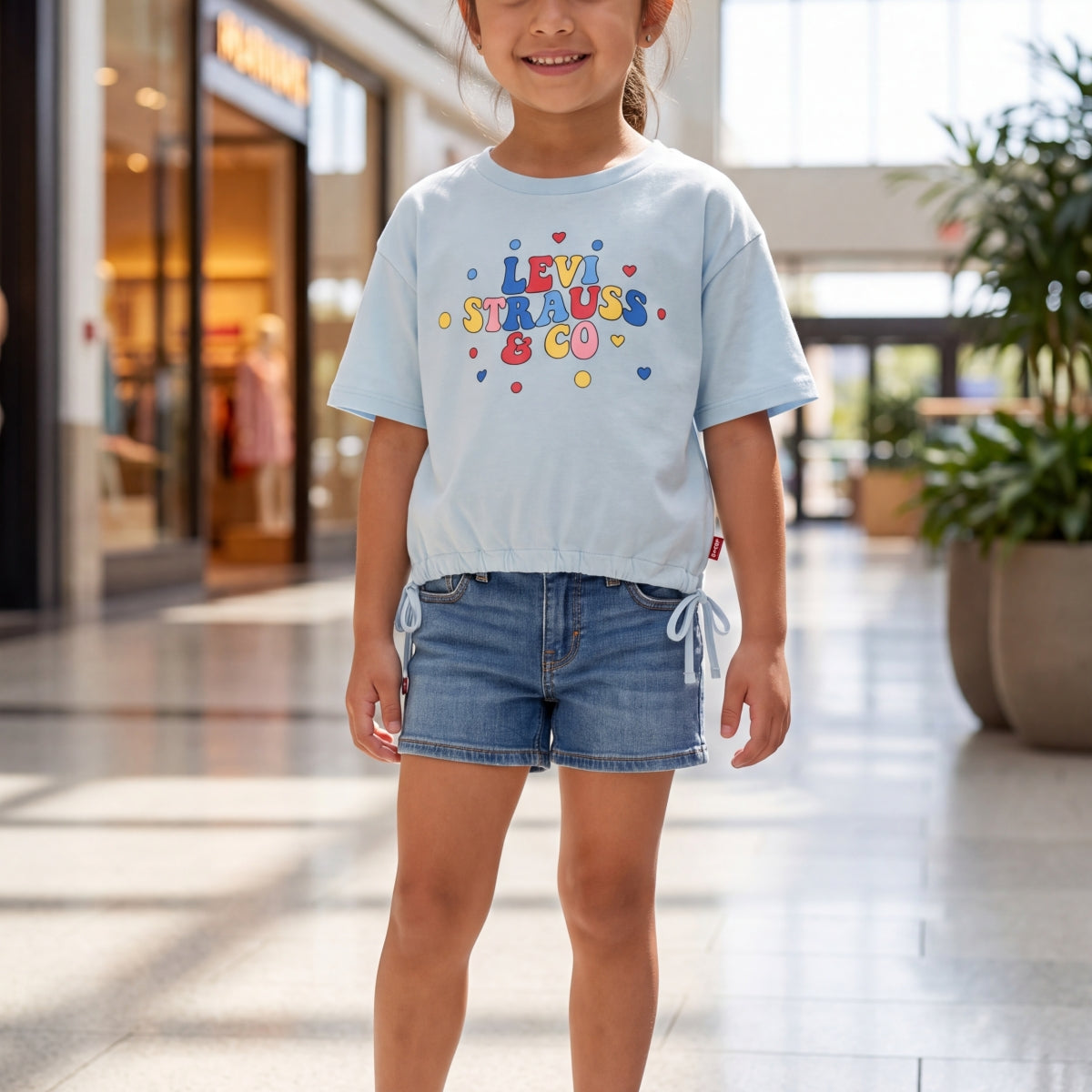 Levi's Girls' Meet & Greet Cinched Crop T-Shirt