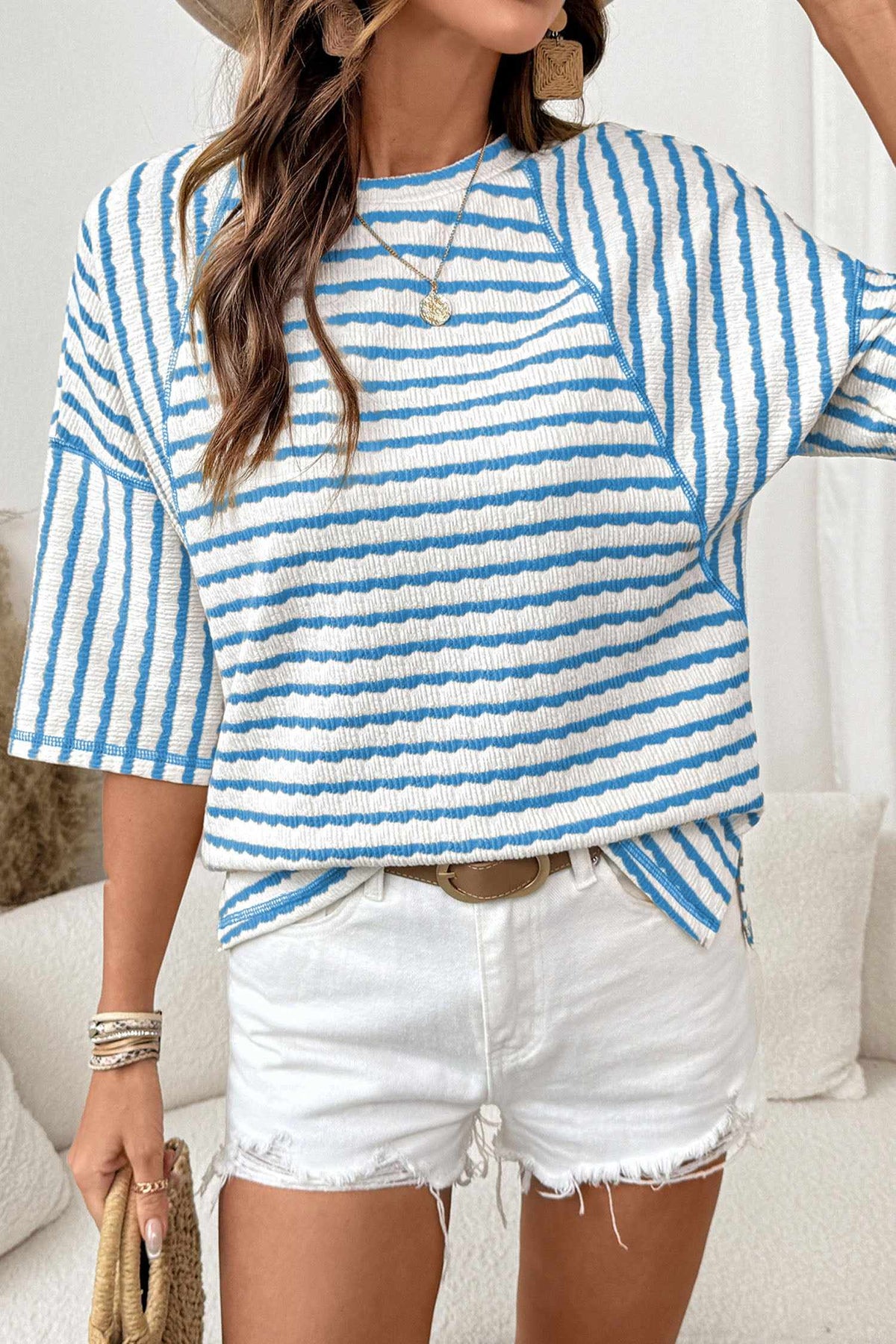Threaded Pear Kyla Half Sleeve Loose Top