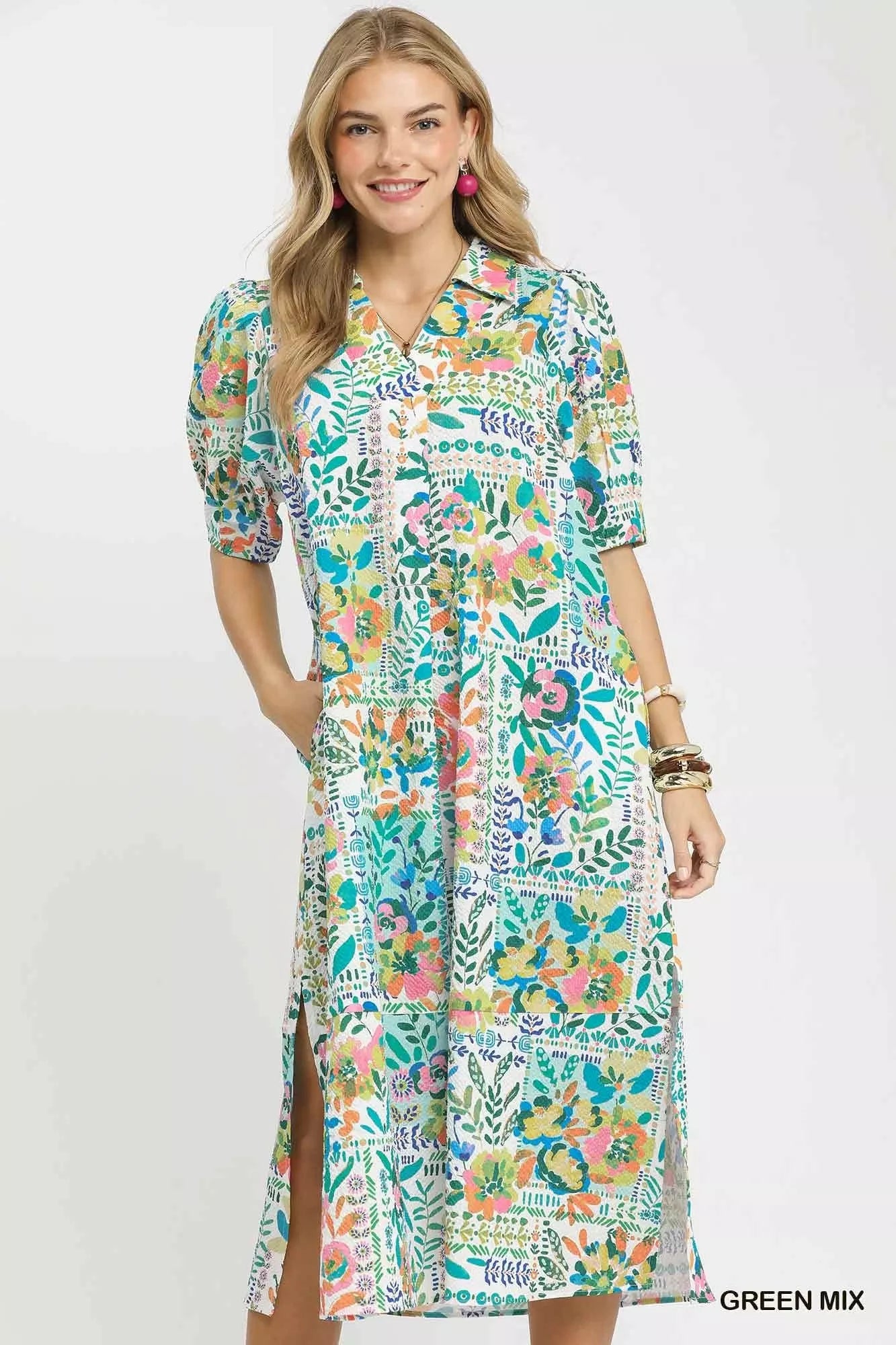 artistic side midi dress Artistic Side Midi Dress - Mauve/Navy