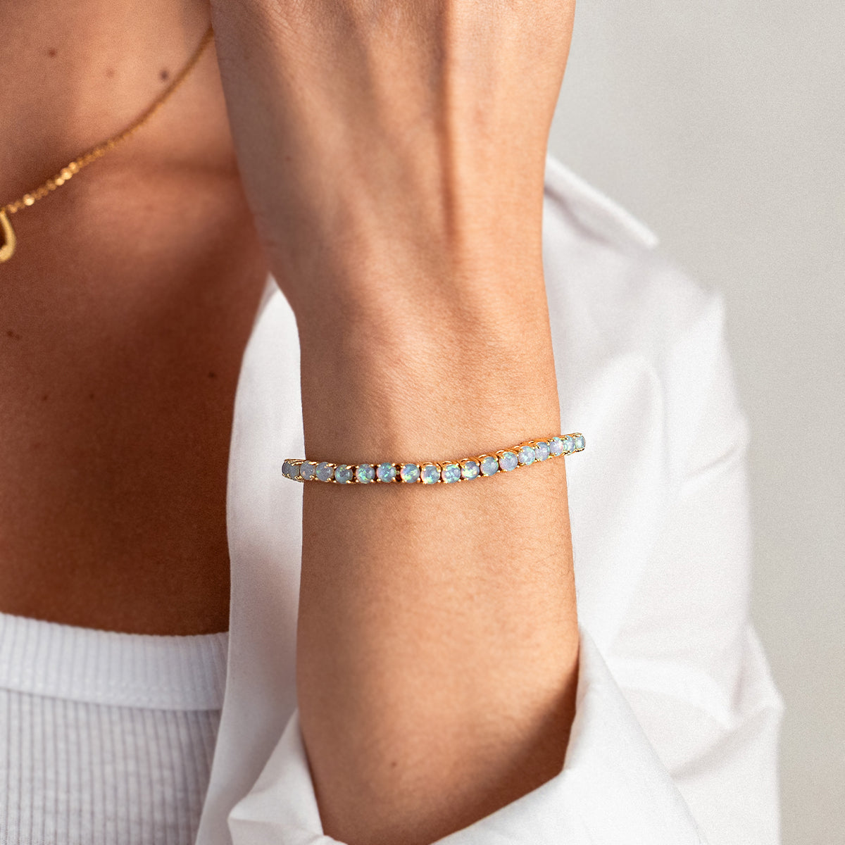Mint & Lily Blue Opal Tennis Bracelet