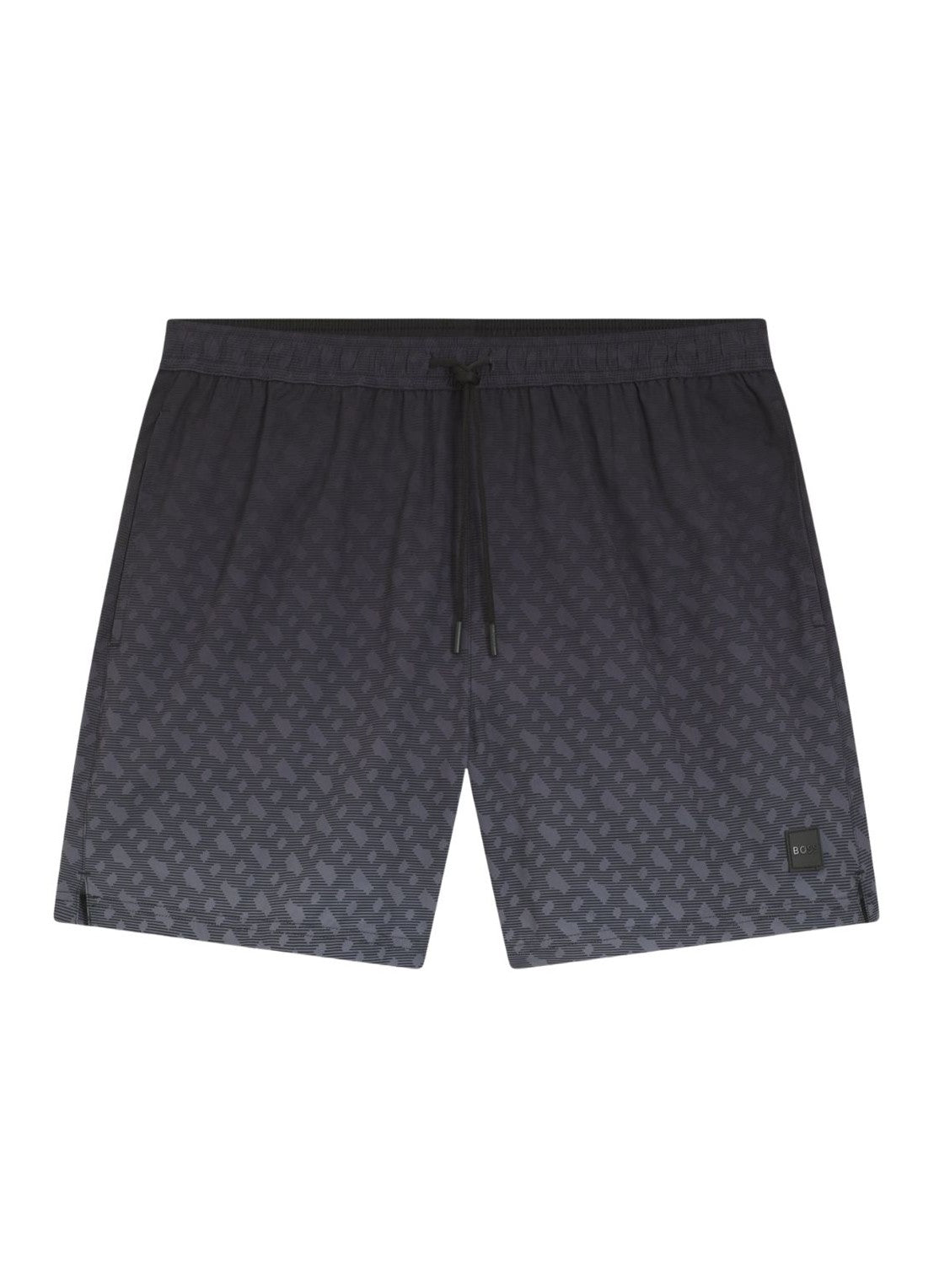 Boss Vale Monogram Print Shorts - Black