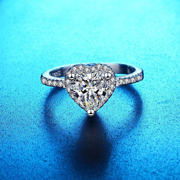 Crystal & Cubic Zirconia Heart-Cut Ring