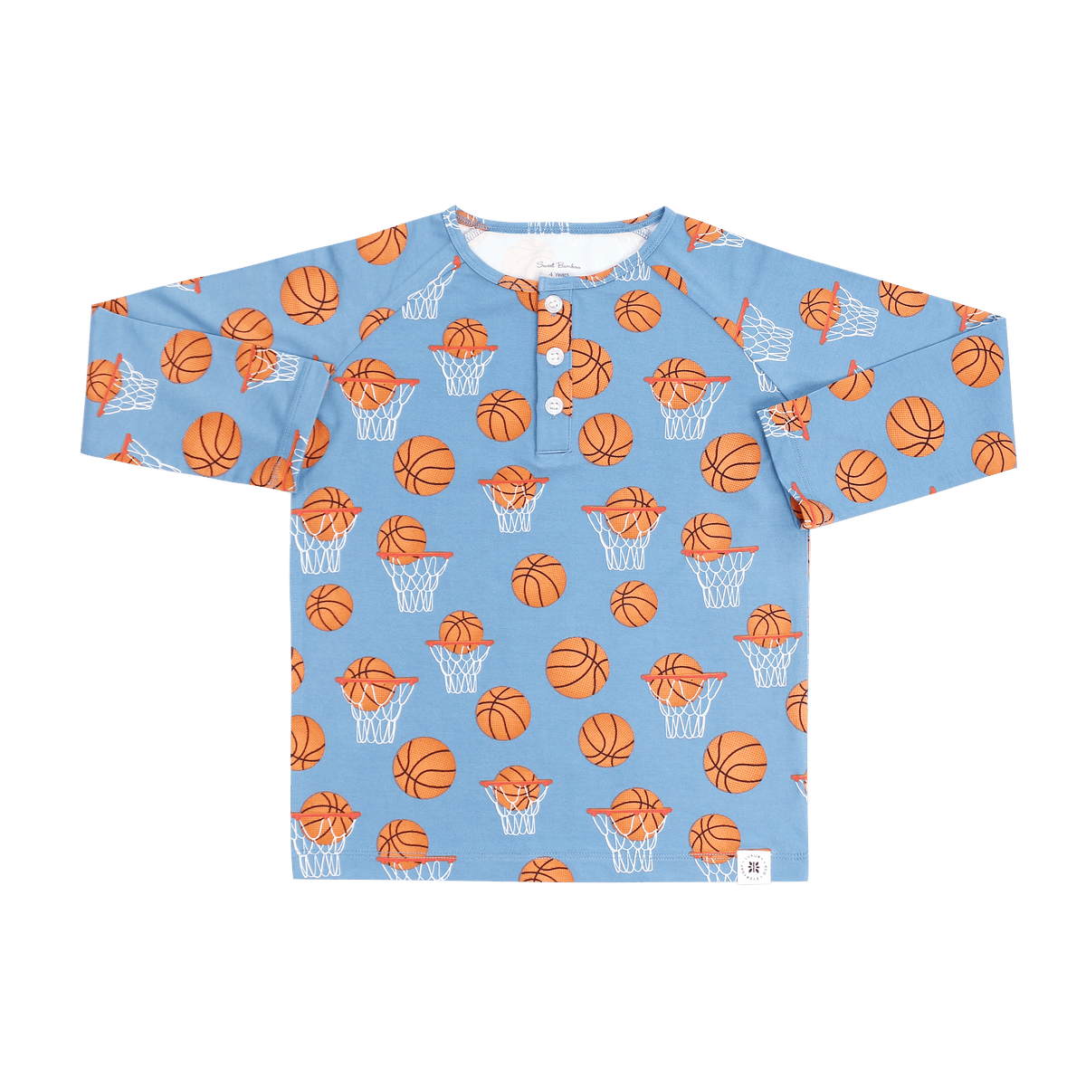 Raglan Henley Basketball Hoops
