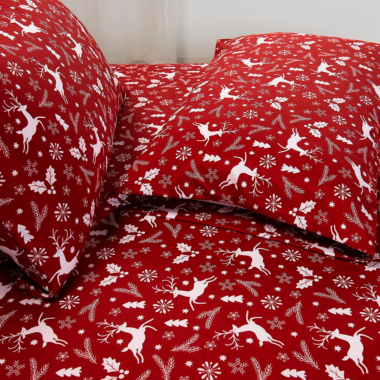 Elegant Comfort 6-Piece Christmas & Holiday Sheet Set - Soft as a Hotel Premium Quality