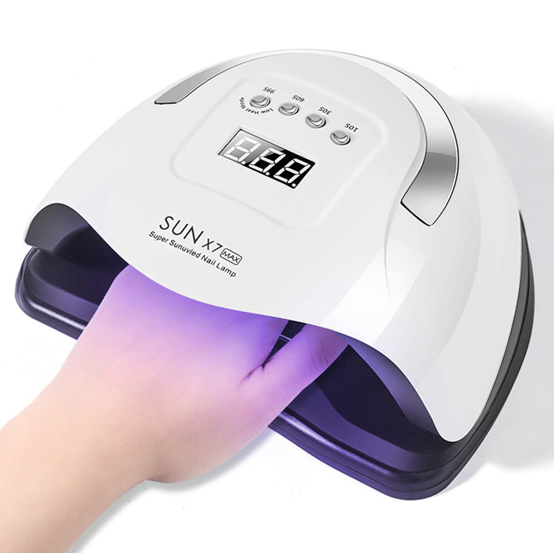 Prime Goods 220W Nail Dryer LED Lamp UV Light Polish Gel Curing Machine Electric Manicure - White