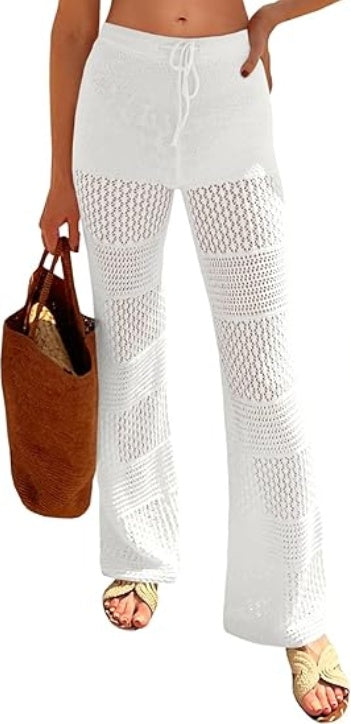 đŽ Boho Crochet Knit Beach Cover-Up Pants