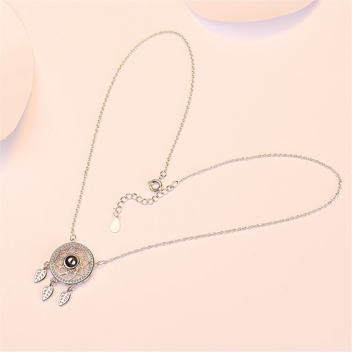 Cubic Zirconia & Rose Goldtone Dreamcatcher Pendant Necklace