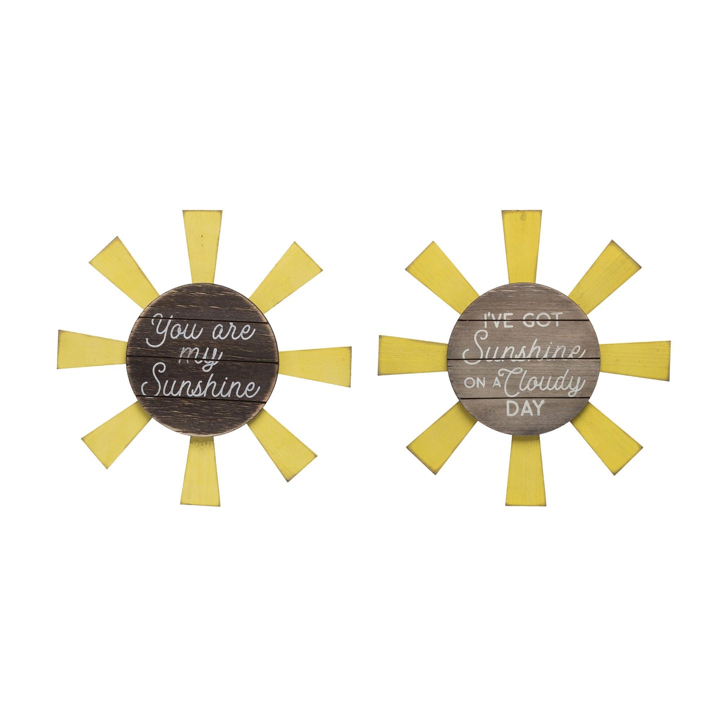 MDF Sun Wall Decor Set of 2 Spring Summer Home Decorations Wall Art Wood