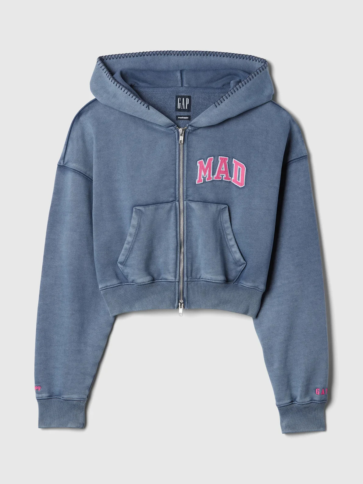 Gap - MadHappy - Full Zip Cropped Mad Hoodie - Navy – Zulily