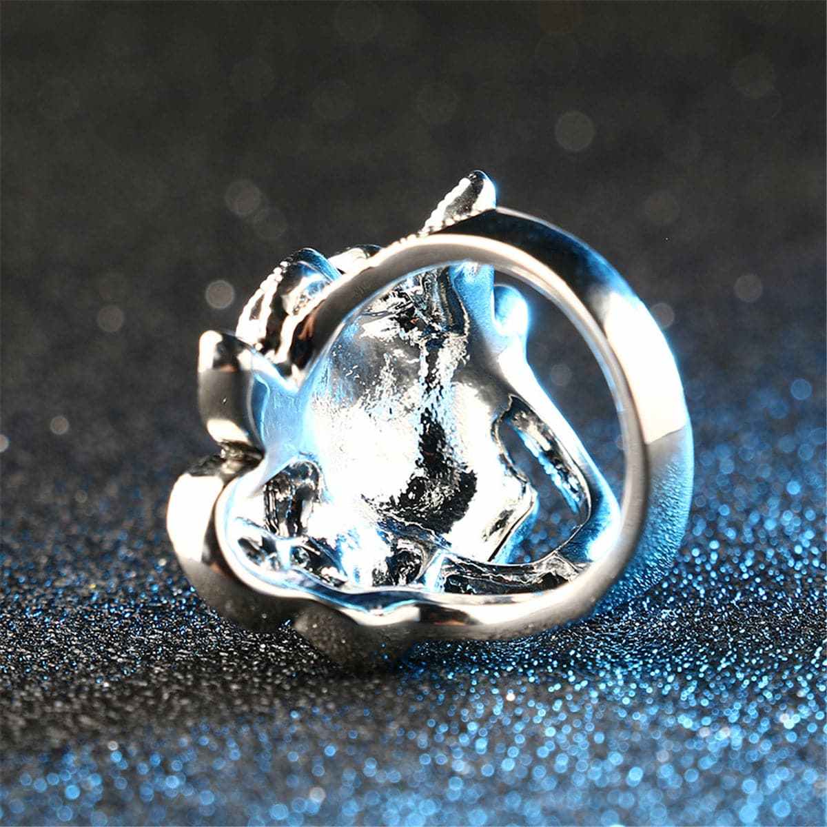 Black Cubic Zirconia Botany Band Ring