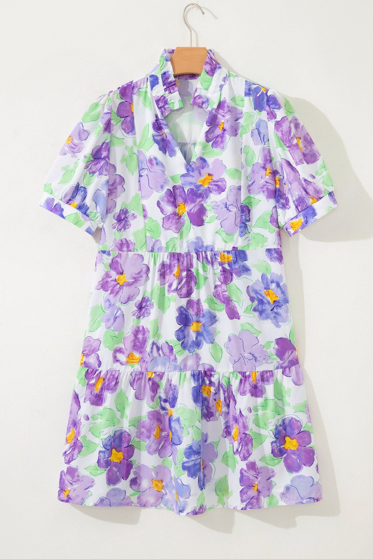 Threaded Pear Penelope Tiered Ruffle Mini Dress