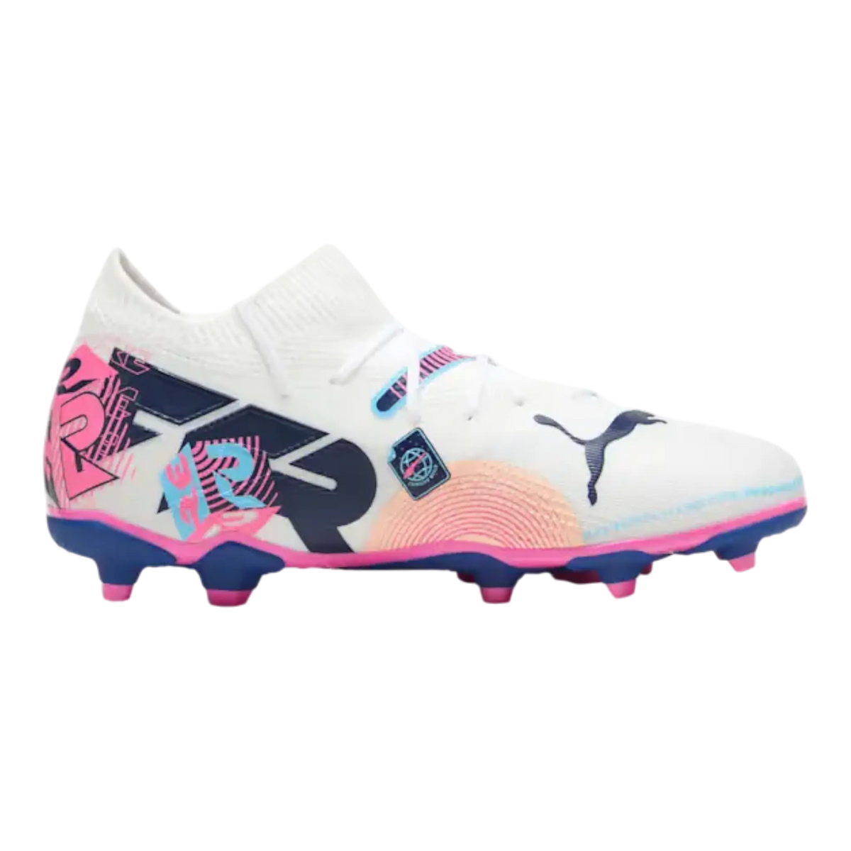 Puma Future 7 Match Volume Up Youth Football Boots White/Pink