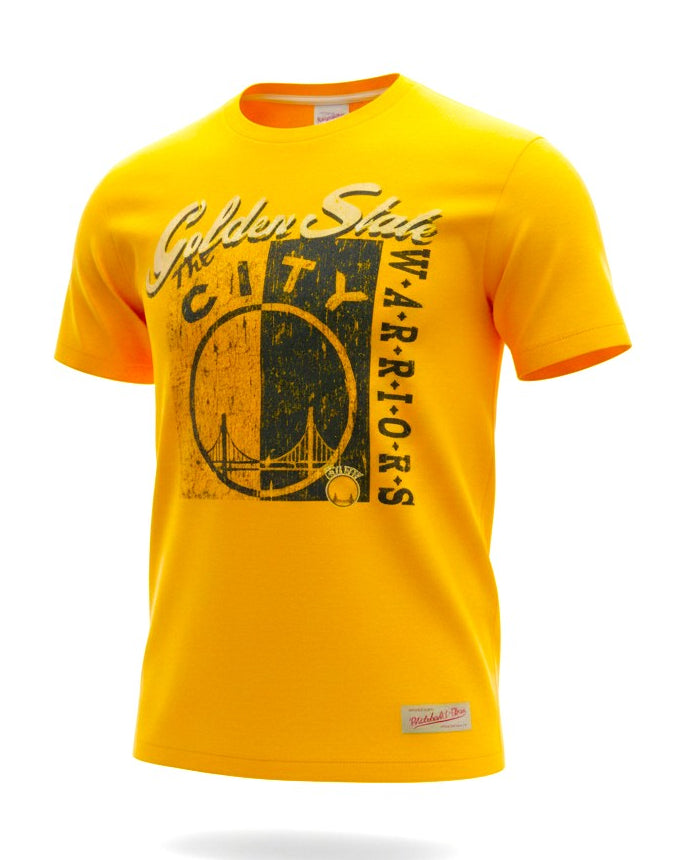 Mitchell & Ness Men's NBA Golden State Warriors City Edition Logo T-Shirt