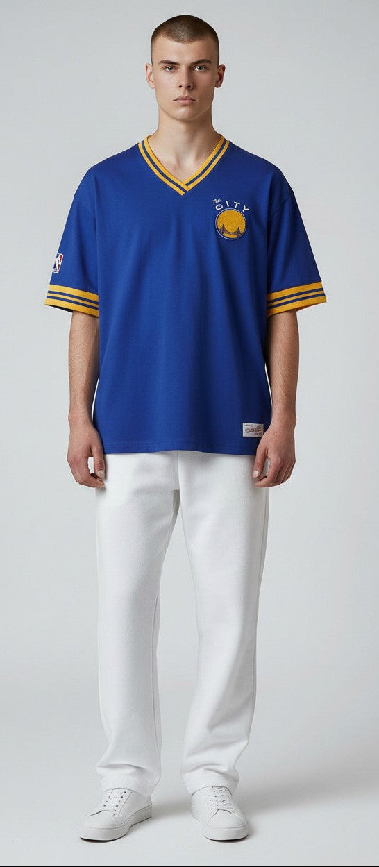 Mitchell & Ness Men's NBA Golden State Warriors Overtime Win Vintage Tee