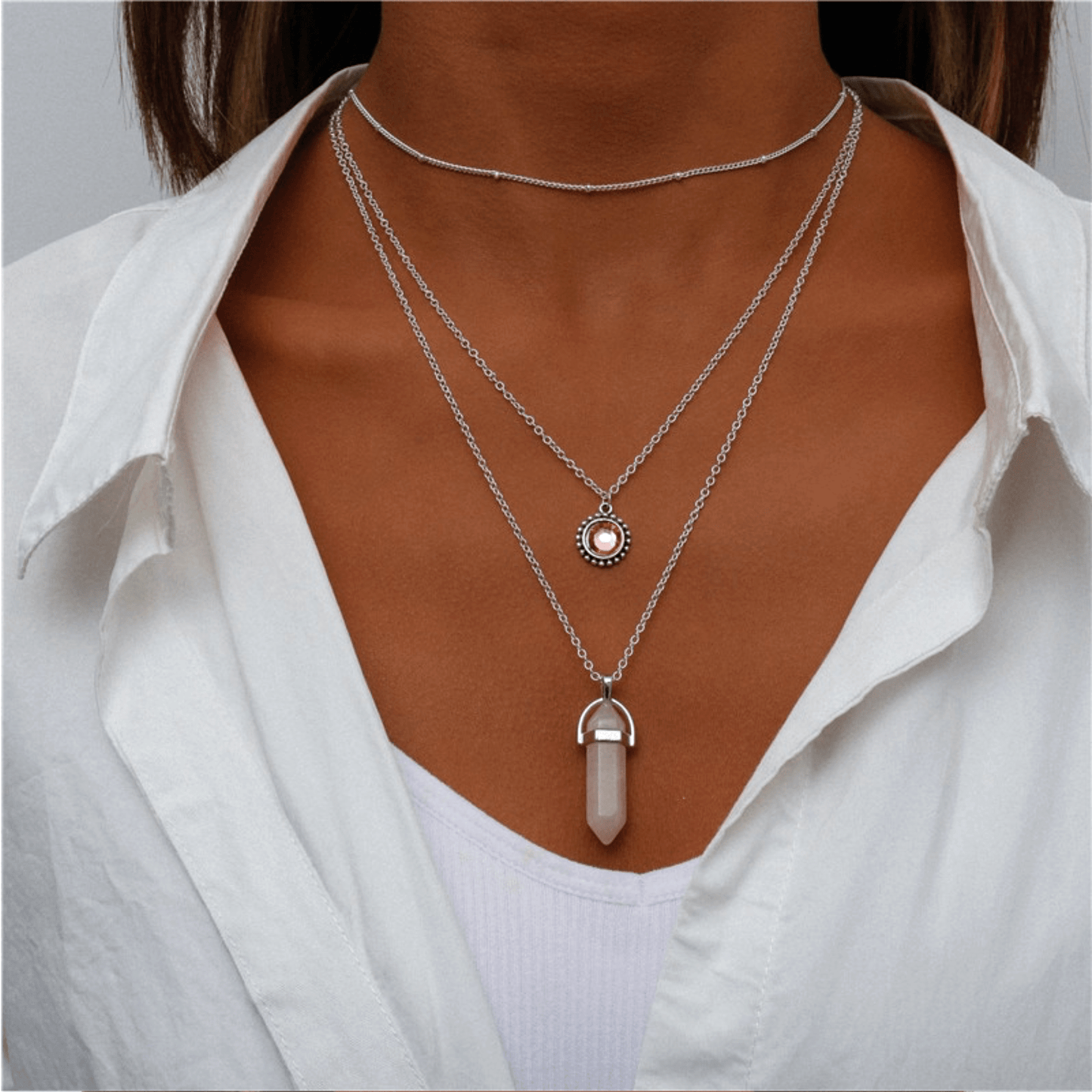 Pink / Silver-