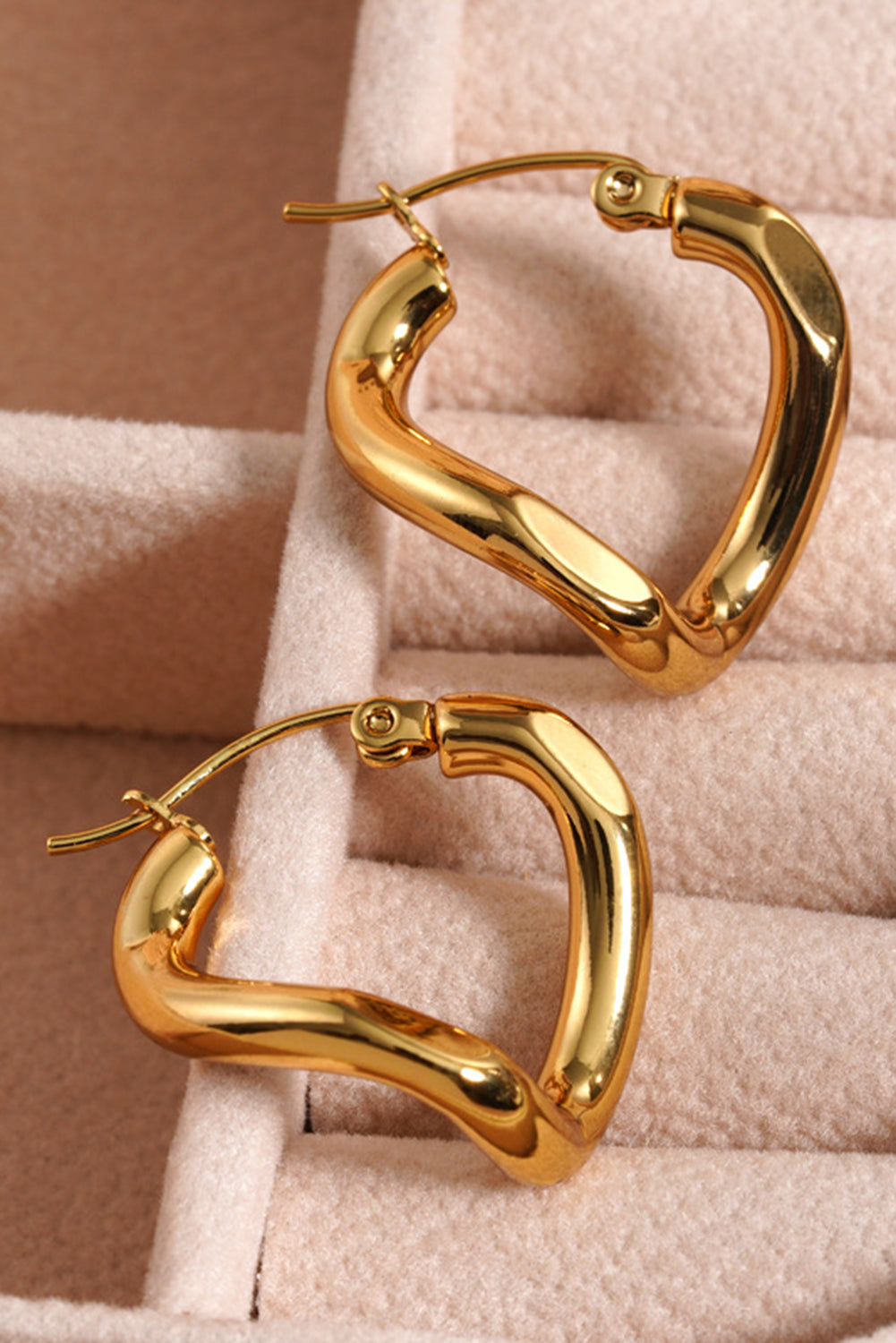 Threaded Pear Zyla Spiral Stainless Steel Earrings