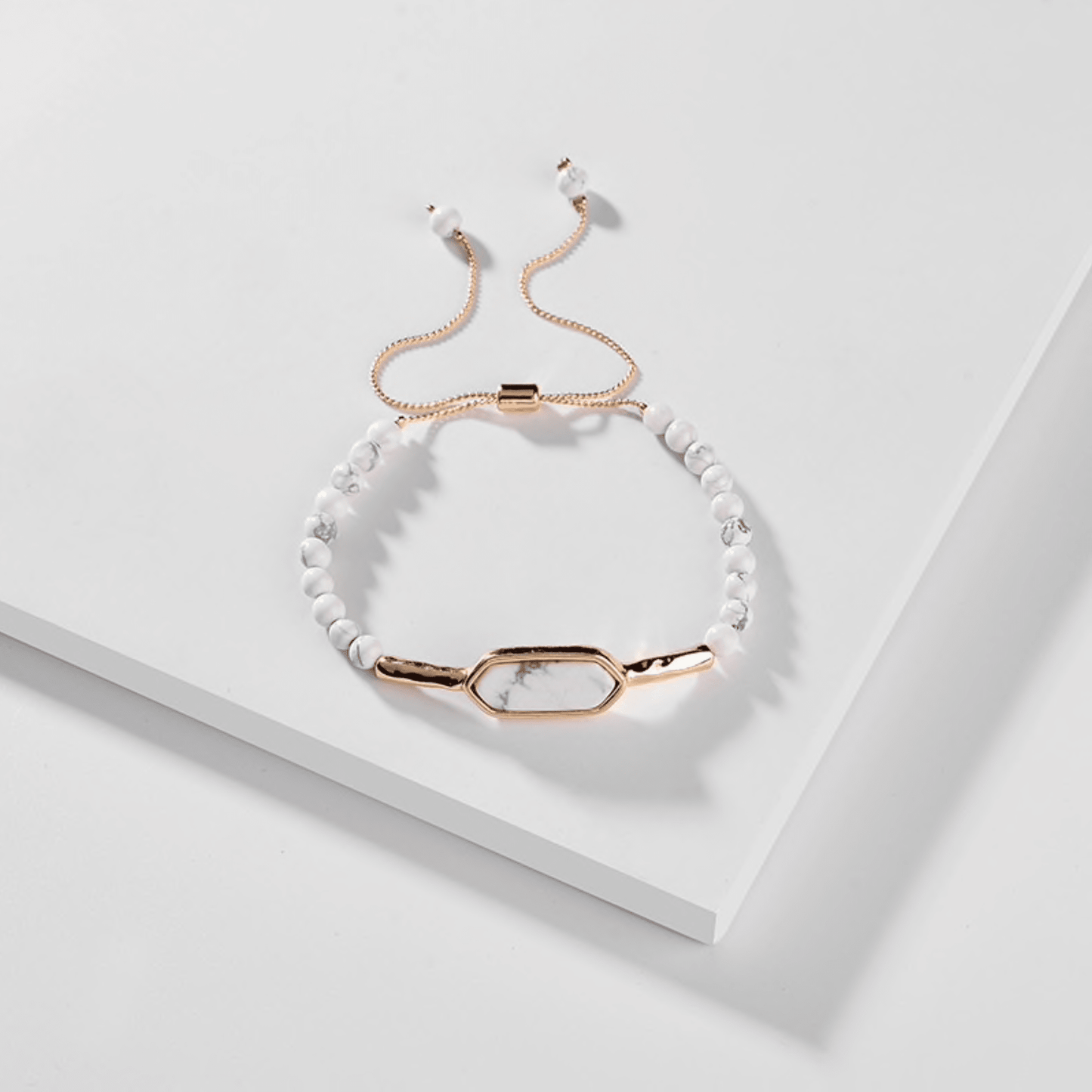 White / Gold-