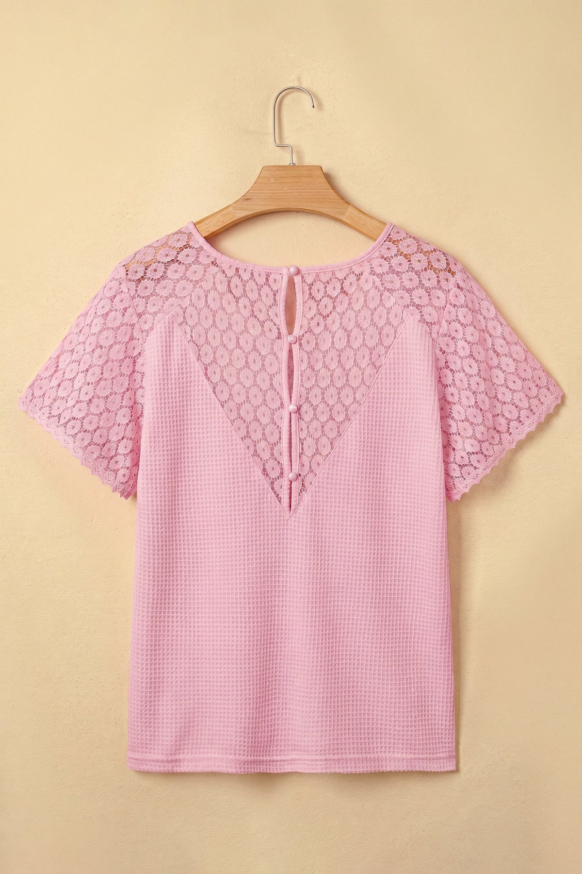 Nyomi Cutout Waffle Knit Blouse