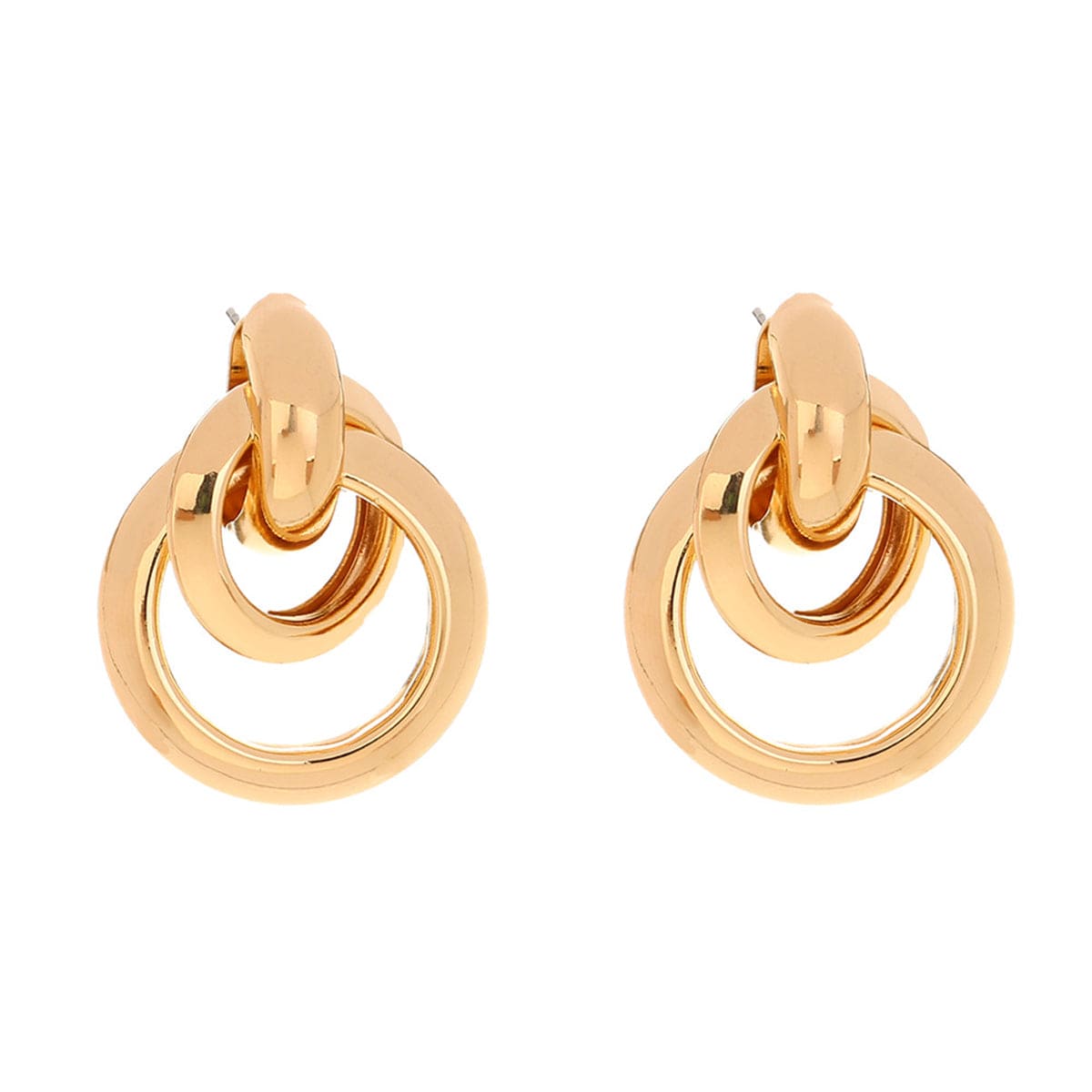 Goldtone Layered Drop Earrings