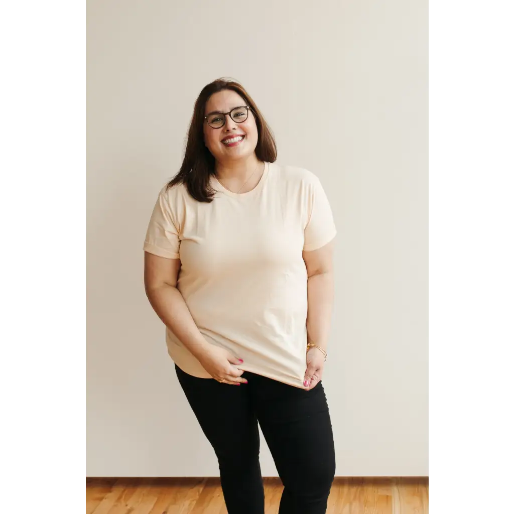 The Everyday Organic Cotton Tee in Peach
