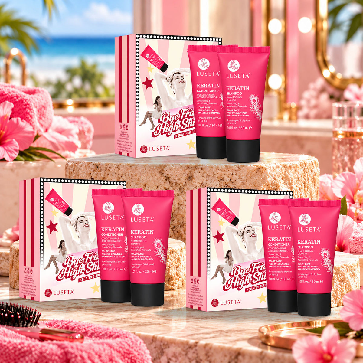 Luseta Beauty Keratin Travel Set 2 X 1.01oz SET OF 3