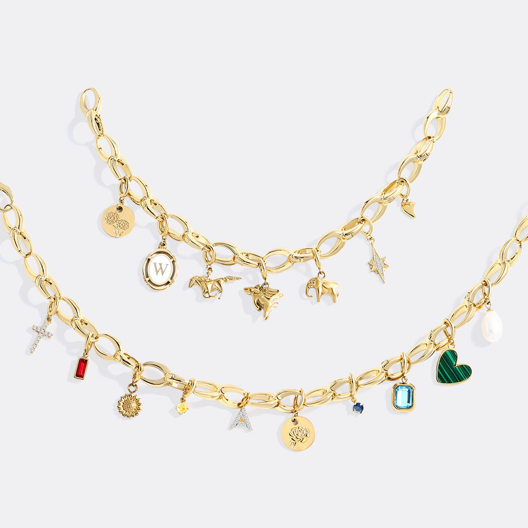 Mint & Lily Bold Cable Link Charm Bracelet
